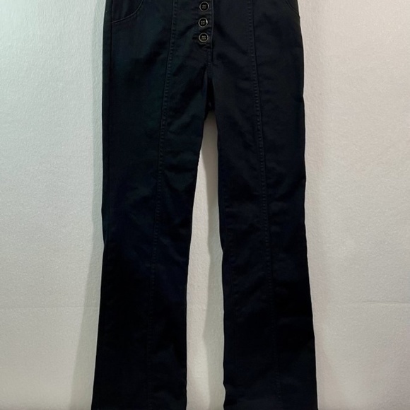 Ulla Johnson Ellis Jean Black Button Fly Crop Women's 4 High Waist 99% Cotton - Picture 5 of 12
